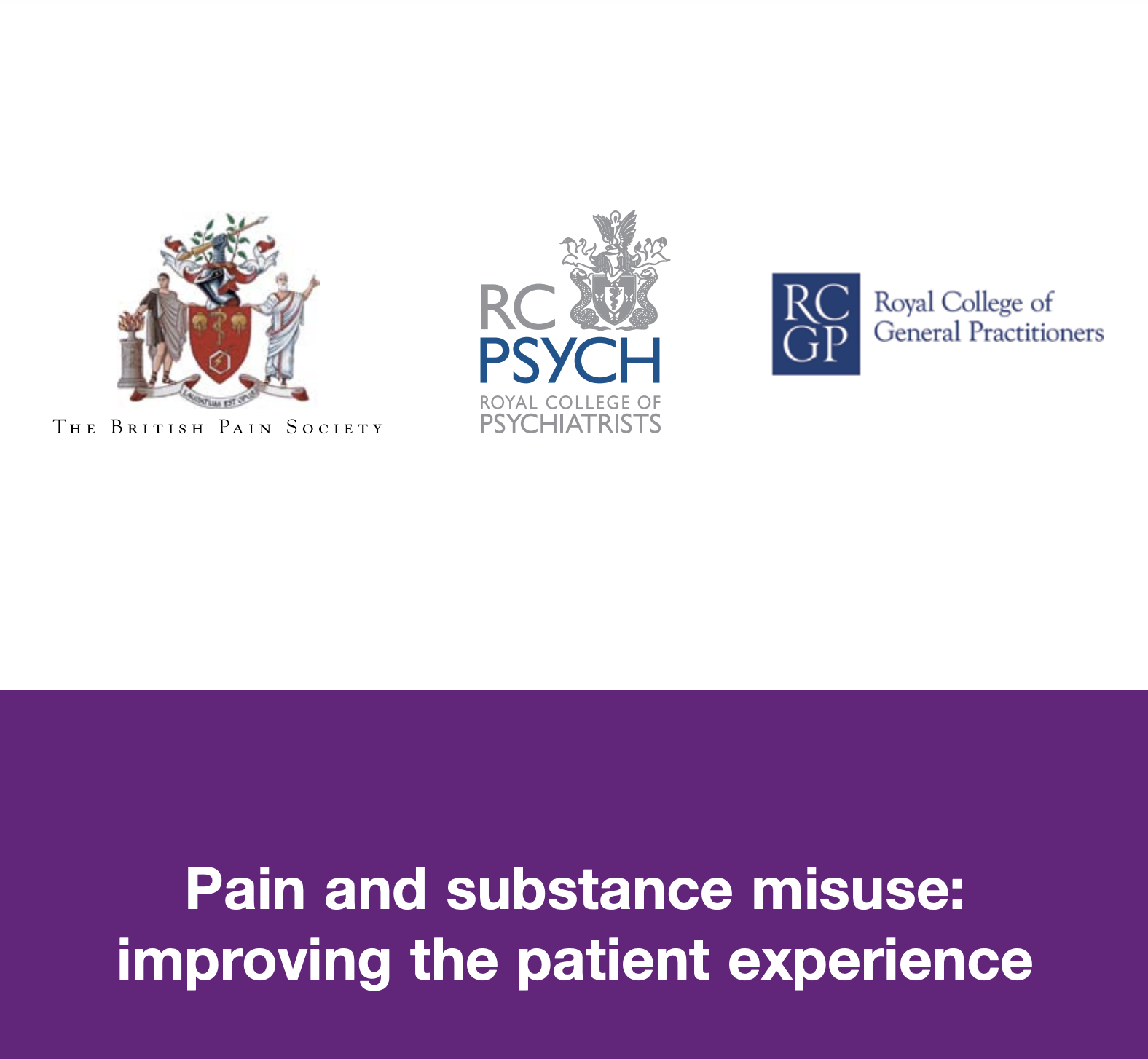 Pain and substance misuse: improving the patient experience (2007)